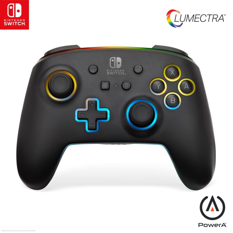 PowerA Enhanced Wireless Lumectra, Schwarz, Switch, mit Originalverpackung, Multi-Zone RGB (24 Farben), Advanced Gaming Buttons, Motion Control. | Zustand: Neu – Bild 2