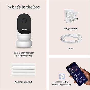 Owlet Cam 2 HD Baby Monitor, mit Originalverpackung, Weiß, Nachtsicht, 4x Zoom, Weinen-Erkennung, Temp. | Feuchtigkeit, 130° Weitwinkel | Zustand: Neu – Bild 4