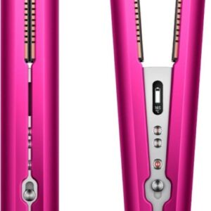 Dyson Corrale Glätteisen, Fuchsia | Nickel, mit Originalverpackung. Kabellos, biegsame Platten, 3 Temp. (165-210°C) | Zustand: Gut