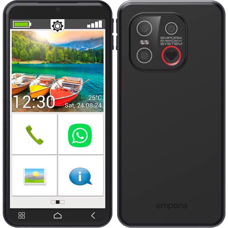 Emporia Smart.6 Schwarz | mit Originalverpackung | SimLock: Frei | Zustand: Wie Neu | Farbe: schwarz