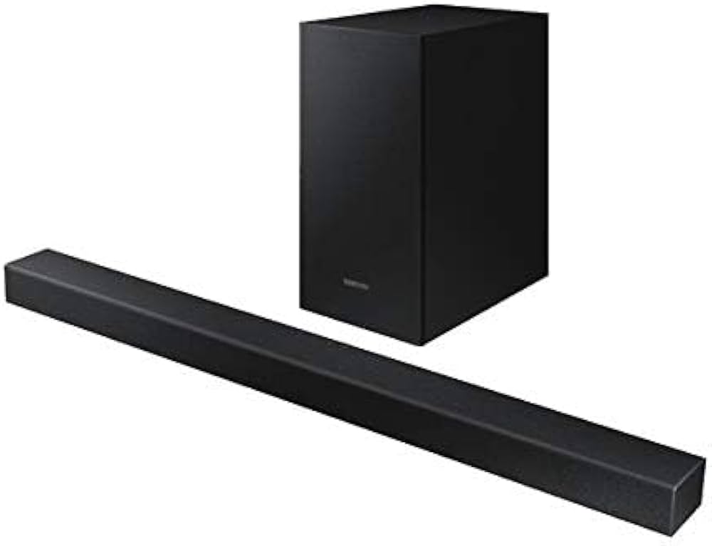 Samsung HW-T450 Soundbar, 2.1-Kanal-System mit 200W Gesamtleistung und kabellosem Subwoofer. Inkl. Fernbedienung und Bluetooth. | Zustand: Gut