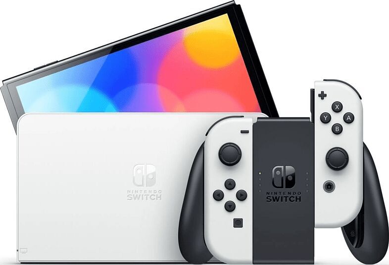 Nintendo Switch OLED, 64 GB interner Speicher, Dock mit LAN-Anschluss, verbesserter Sound | Zustand: Gut | Farbe: schwarz – Bild 2