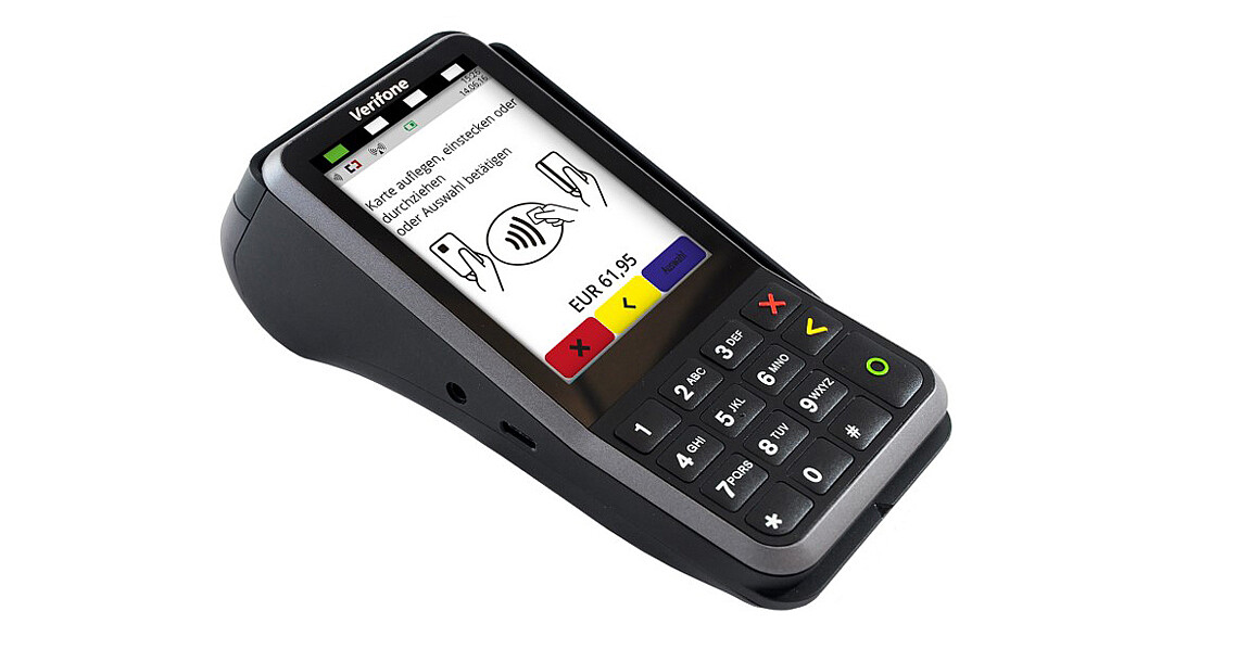 Verifone V400m, Mobiles 4G Zahlungsterminal, mit Originalverpackung (Neuwertig), inkl. Basisstation. WLAN, Bluetooth, NFC. | Zustand: Wie Neu – Bild 2