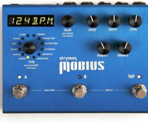 Strymon Mobius, mit Originalverpackung
Modulation Multi-Effektpedal mit 12 Effekten, 200 Presets, Stereo I | O und MIDI. | Zustand: Wie Neu