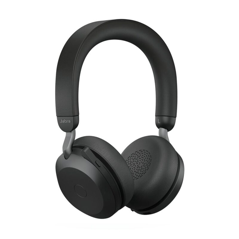 Jabra Evolve2 75, USB-A UC, schwarz, inkl. Ladestation. Neuwertig (mit Originalverpackung geöffnet). Mit ANC & 8 Mikrofonen. | Zustand: Wie Neu
