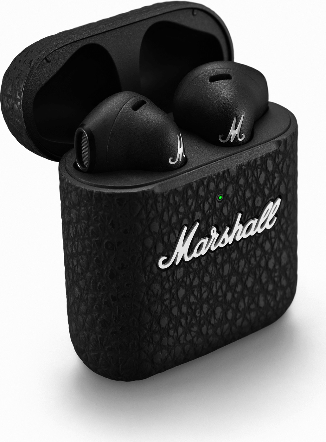 Marshall Minor III True Wireless, mit Originalverpackung (geöffnet), DEFEKT: Rechter Ohrhörer klappert, ohne Garantie. 25h Akku, Bluetooth 5.2, Qi-Case. | Zustand: Neu