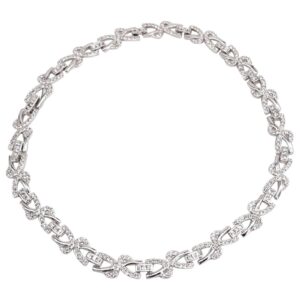Swarovski Irene Collier, Rhodiniert, Kristalle, Art.-Nr. 834969, 39 | 40 cm Länge, inkl. Originalbox. | Zustand: Gut