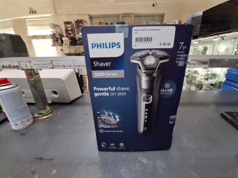 Philips S5887/10 Series 5000, Nass- & Trockenrasierer, SkinIQ Technologie, SteelPrecision Klingen, 60 Min. Akku, 360-D-Köpfe, mit Originalverpackung (geöffnet). | Zustand: Neu – Bild 3
