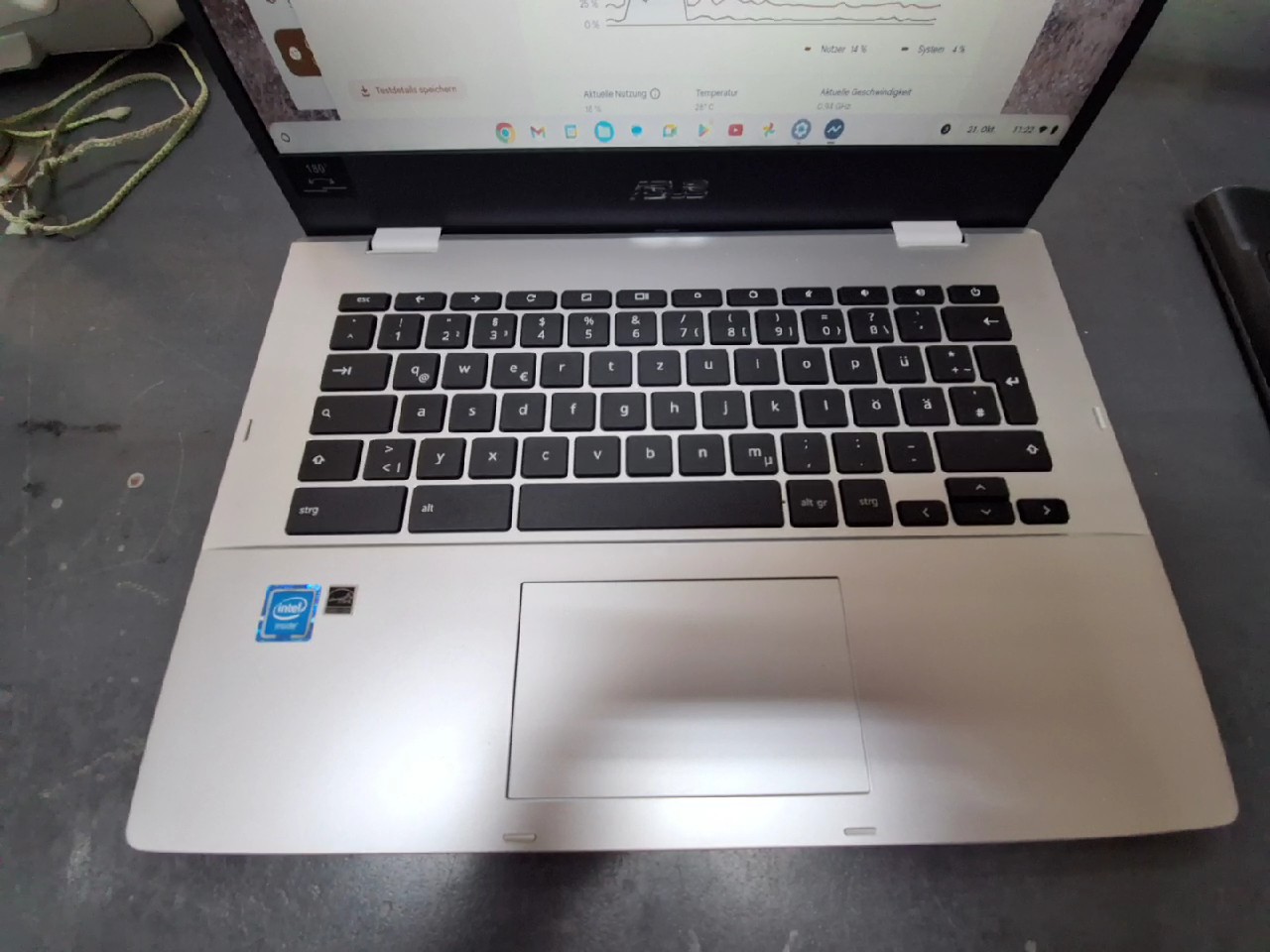 Asus Chromebook CX1400, Celeron N3350, 8GB RAM, 64GB eMMC, 14 Zoll Display, Akku 91% (141 Ladezyklen) | Zustand: Sehr Gut – Bild 3