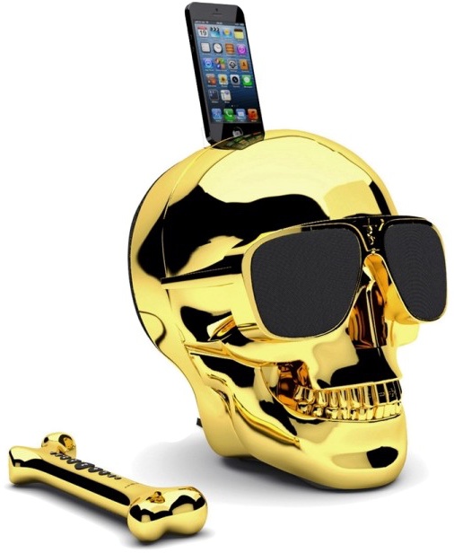Jarre AeroSkull HD, Lautsprecher Totenkopf Statementgold | Zustand: Gut