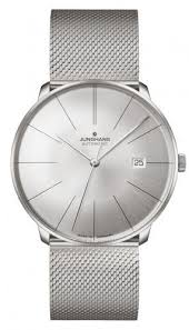 Junghans Meister Fein Automatic 27/4153.44, Herrenuhr, Automatikwerk J800.1, Edelstahl, silbernes Zifferblatt, Datum. | Zustand: Wie Neu | Farbe: schwarz