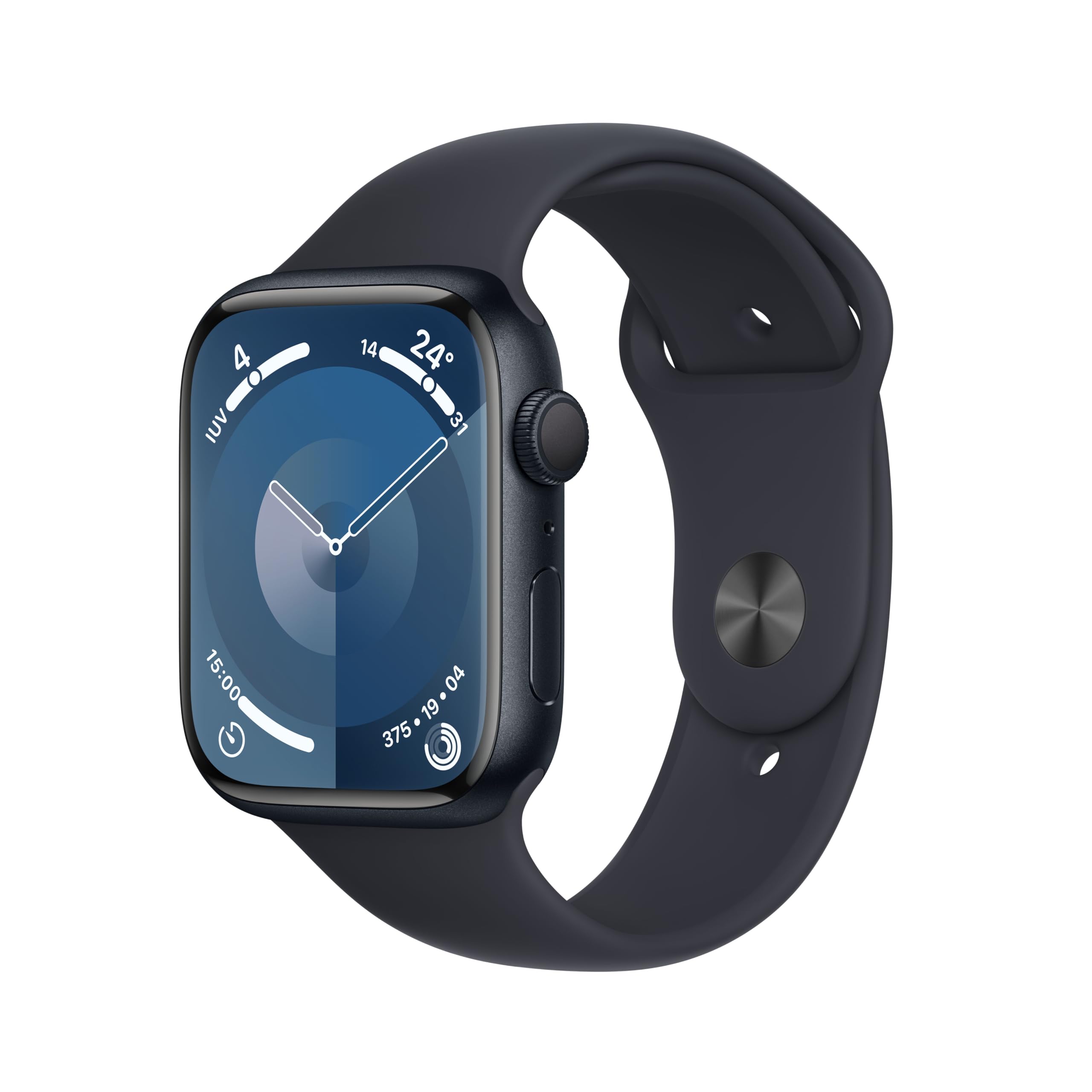 Apple Watch Series 9 45mm, Aktuelles Modell mit S9 Chip, helleres Display und neuen Gesten. | Zustand: Sehr Gut