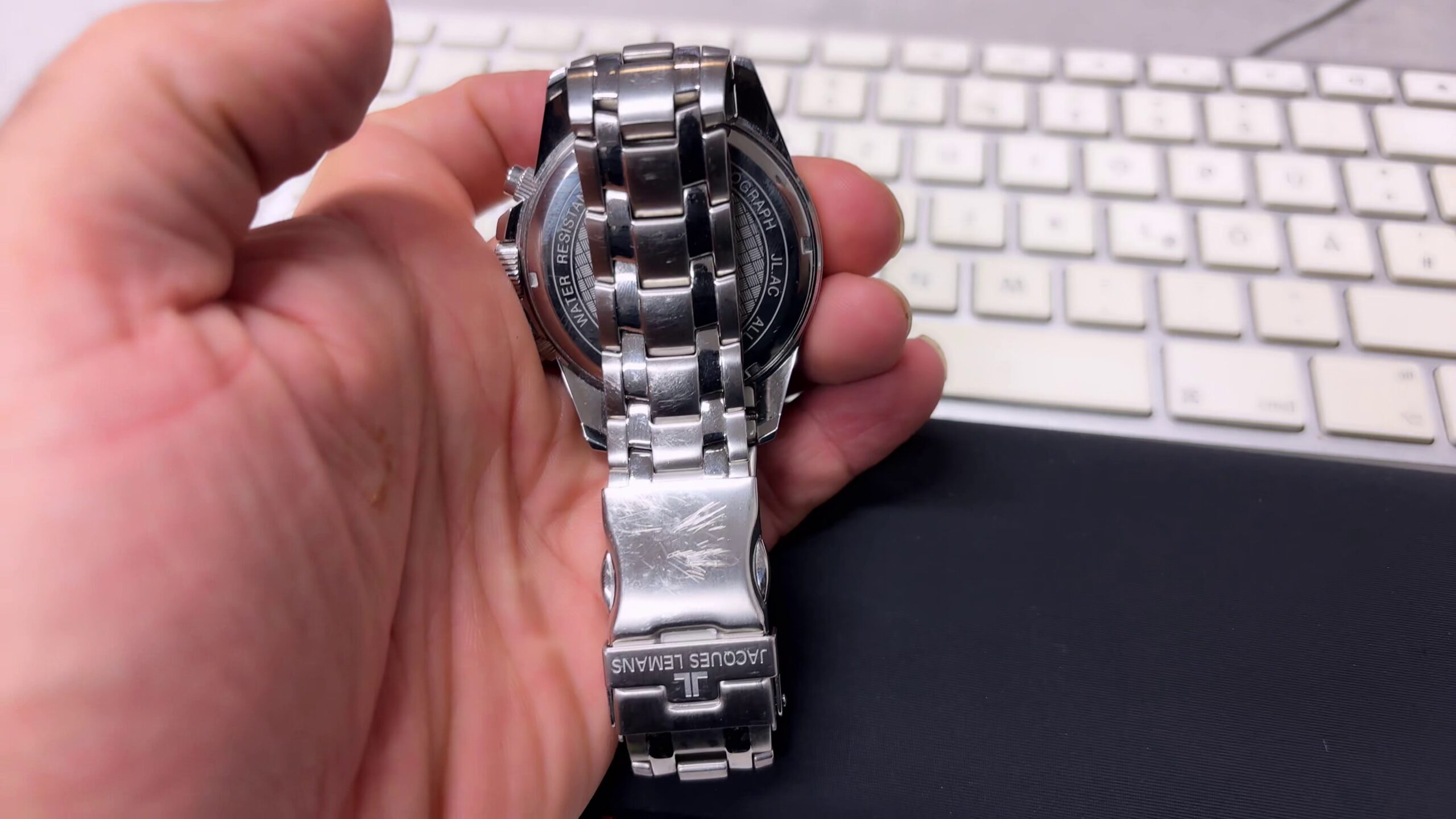 Jacques Lemans Liverpool 1-2117, Herren Chronograph, 44mm, Edelstahlarmband, Quarzwerk, 20 ATM. | Zustand: Gut – Bild 3