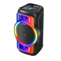 Fresh 'n Rebel 1APS100L, Wireless Party Speaker mit Bluetooth, LED, Bass-Boost, Mikrofon- & Gitarren-Regler. | Zustand: Sehr Gut