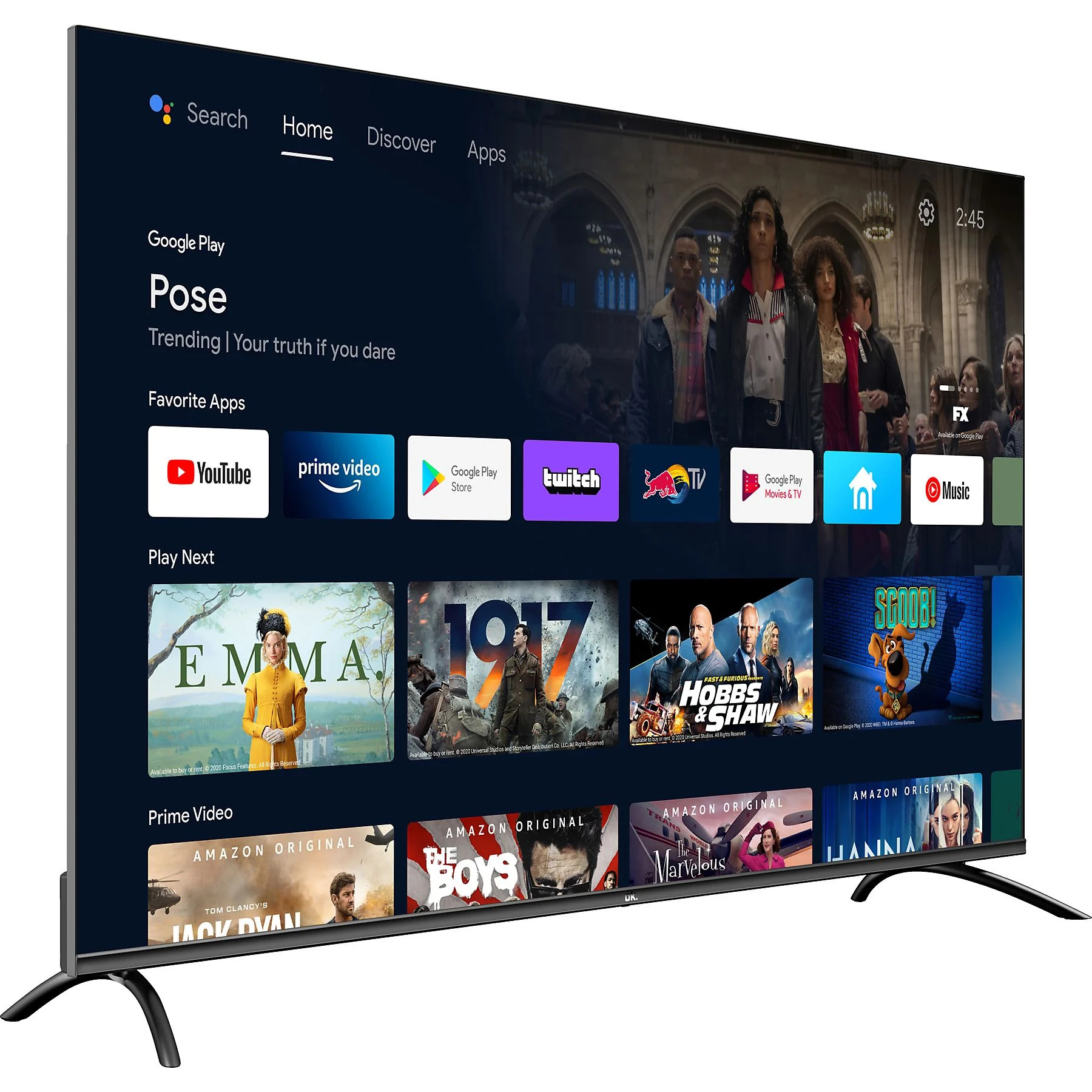 ok. ODL 55950UC-TAB Schwarz, 55 Zoll UHD Smart TV mit Pixelfehler, mit Originalverpackung und Rechnung von MediaMarkt. | Zustand: Sehr Gut