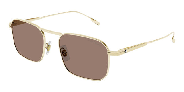 Montblanc MB0218S, Herren-Sonnenbrille, Gold, Eckig, Ungetragen, inkl. Original Etui. | Zustand: Sehr Gut – Bild 4