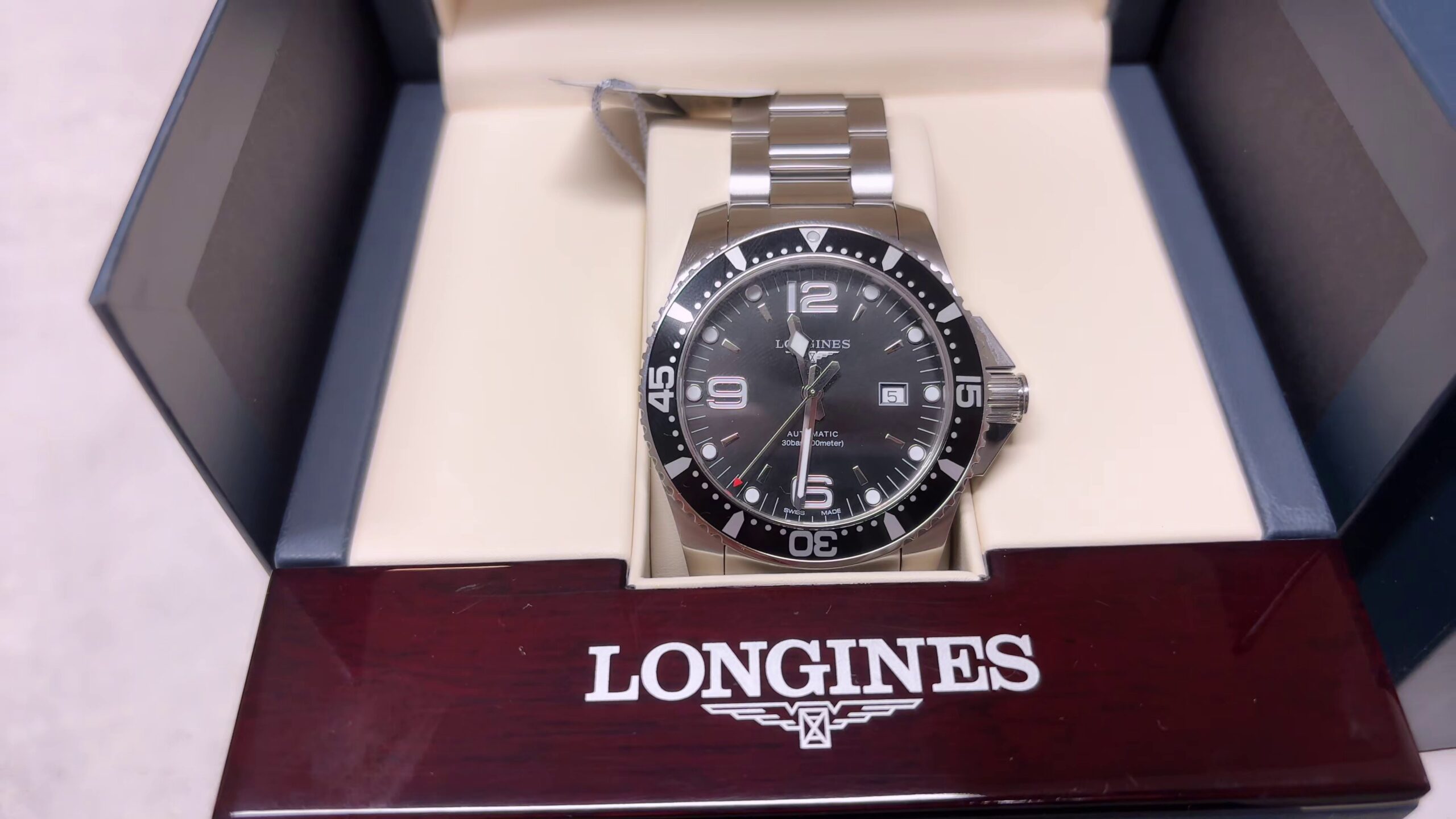 Longines HydroConquest 44mm, Originalverpackung (OVP), Neupreis: 1350 CHF, mit Originalrechnung. Automatik-Uhr. | Zustand: Neu – Bild 4