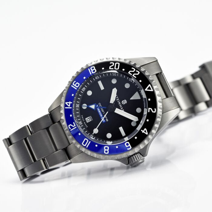 Steinhart Ocean One Titan 500 GMT, Taucheruhr mit GMT-Funktion, Titan-Gehäuse, 500m WD, Keramik-Lünette, Premium-Werk, inkl. OVP. | Zustand: Wie Neu – Bild 3