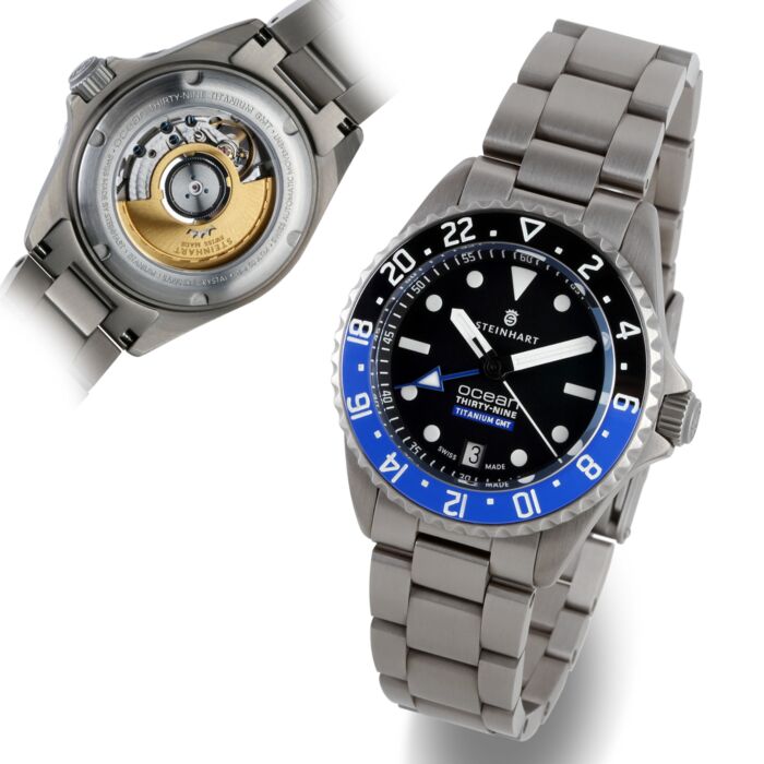 Steinhart Ocean One Titan 500 GMT, Taucheruhr mit GMT-Funktion, Titan-Gehäuse, 500m WD, Keramik-Lünette, Premium-Werk, inkl. OVP. | Zustand: Wie Neu – Bild 4