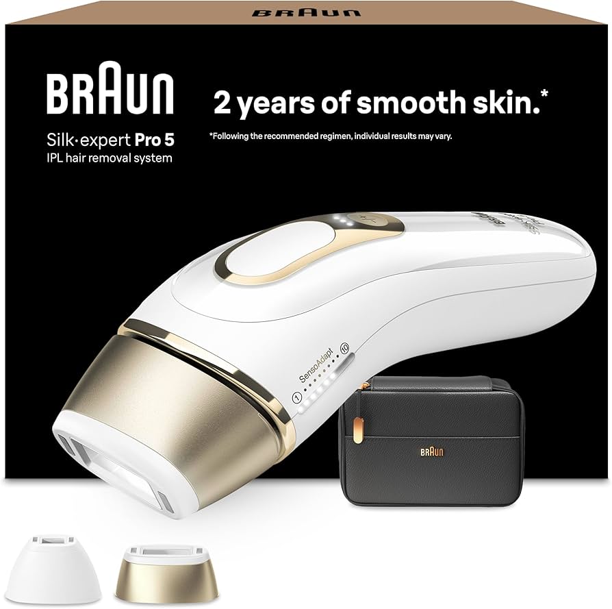 Braun Silk-expert Pro 5 PL5140, IPL Haarentferner, mit Originalverpackung, weiß | gold, Skin Pro 2.0 Technologie, 10 Intensitätsstufen. | Zustand: Neu – Bild 2