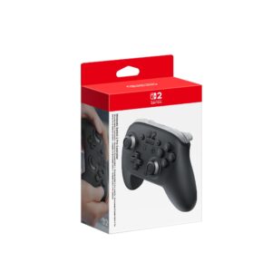 Nintendo Switch 2 Pro Controller, Schwarz, Originalverpackung (OVP), Kabellos, HD-Vibration 2, Oberer Kartonrand leicht geknickt. | Zustand: Neu