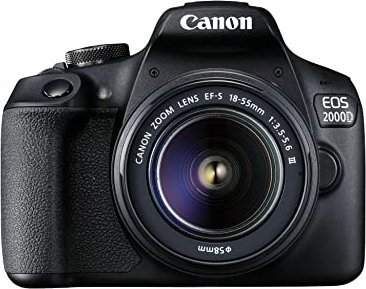 Canon EOS 2000D EF-S 18-55mm III, Einsteiger-DSLR-Kit mit 24,1 MP, Akku und Ladegerät, ideal für den Einstieg in die Fotografie. | Zustand: Sehr Gut
