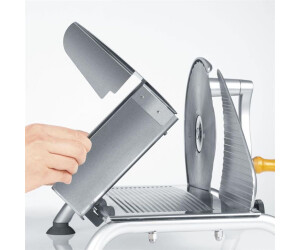 Graef Manuale H9, Manueller Vollmetall-Allesschneider mit 190mm Wellenschliffmesser, 0-15mm Schnittstärke, mit Originalverpackung.",
"thoughtSignature": "CucFAdHtim9JsKNCyxl99HLn4M+CkR6XB2tXgFpMha7jWo9iu+RHSBhSfJRa33E9 | SNB4vN | Zustand: Neu – Bild 2