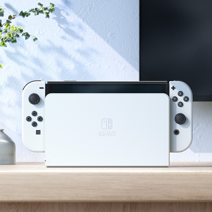 Nintendo Switch OLED, Hülle blau | 64 GB Speicher | Weiß | Zustand: Sehr Gut | Farbe: weiss – Bild 6