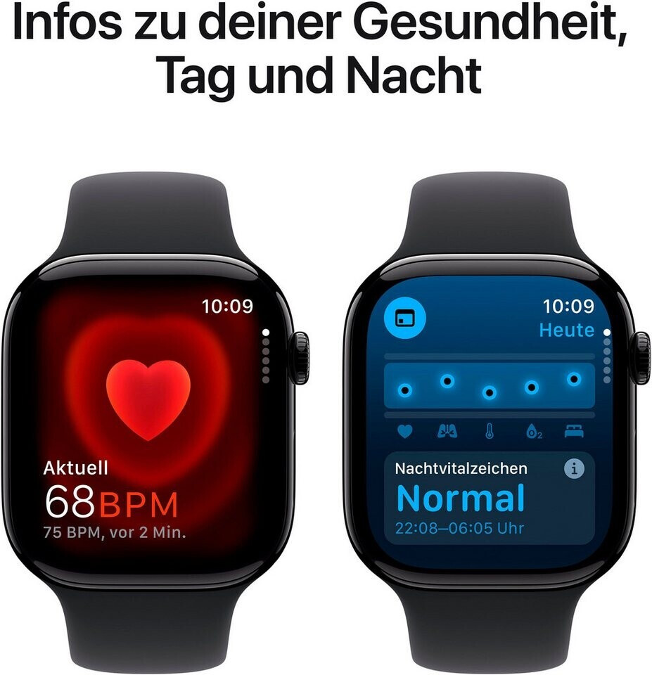 Apple Watch Series 10 46mm GPS, mit Originalverpackung | Armband schwarz | Ladegerät zerkratzt | Zustand: Gut – Bild 2