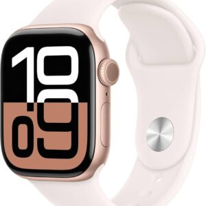 Apple Watch Series 10, GPS, 42mm, Aluminium Roségold, Sportarmband S | M Blassrosa, ovp | Zustand: Wie Neu