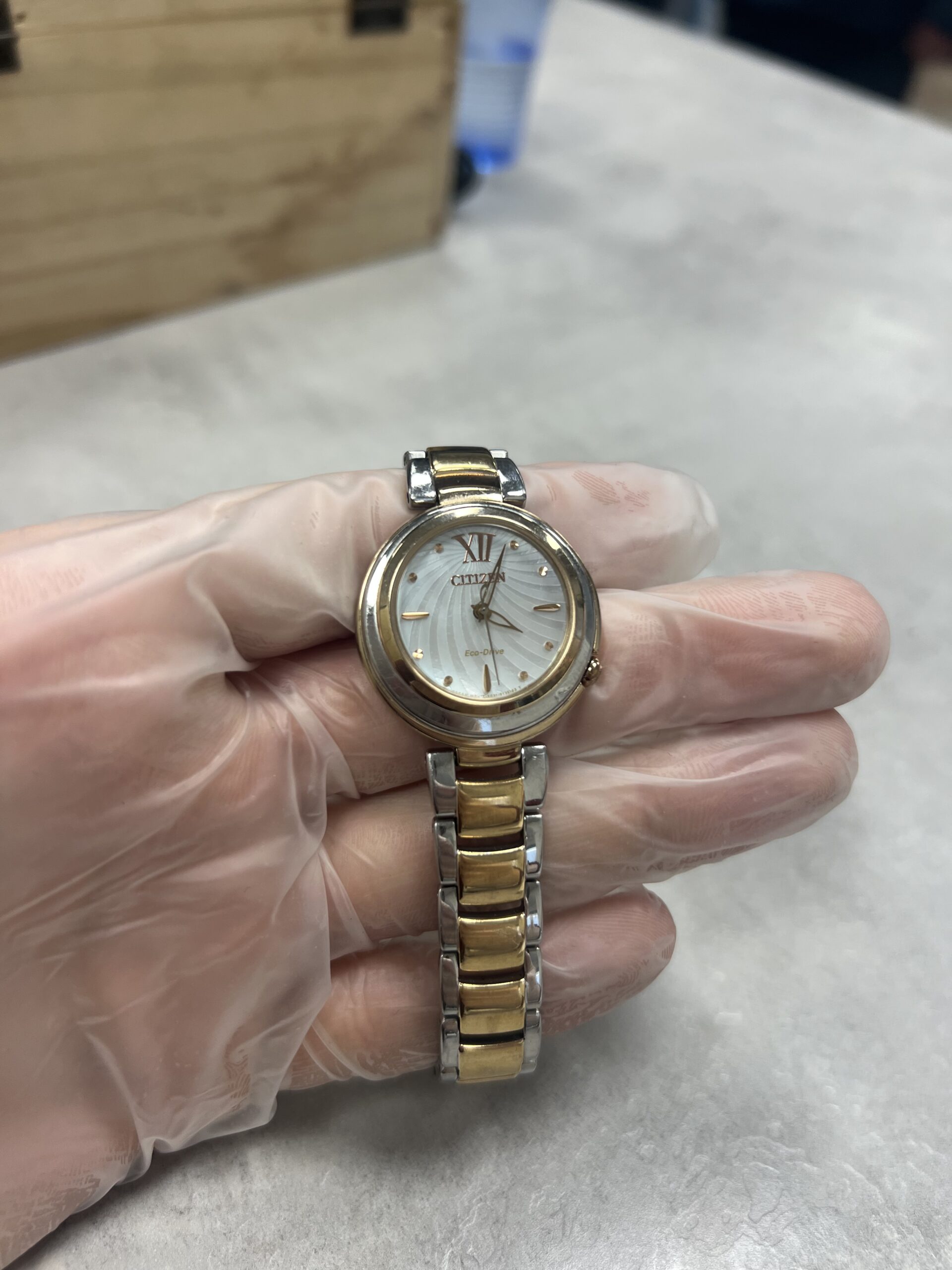 Citizen L Sunrise Damenuhr, Eco-Drive Solartechnologie, Saphirglas, Edelstahl | Zustand: Sehr Gut