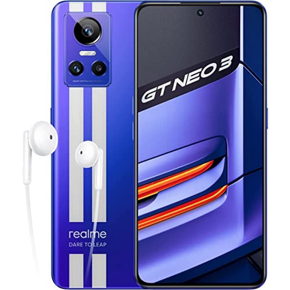 Realme GT Neo 3, 256 GB Speicher, Dimensity 8100 Prozessor, 120 Hz AMOLED Display, 80W SuperDart Charge. | SimLock: Frei | Zustand: Sehr Gut | Farbe: blau | Akku: 95% – Bild 3