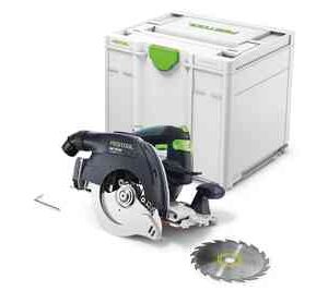 Festool HKC 55 EB-Basic, Akku-Tauchsäge inkl. Koffer, 18V, 160mm Sägeblatt, für Kapp- und Tauchschnitte | Zustand: Gut