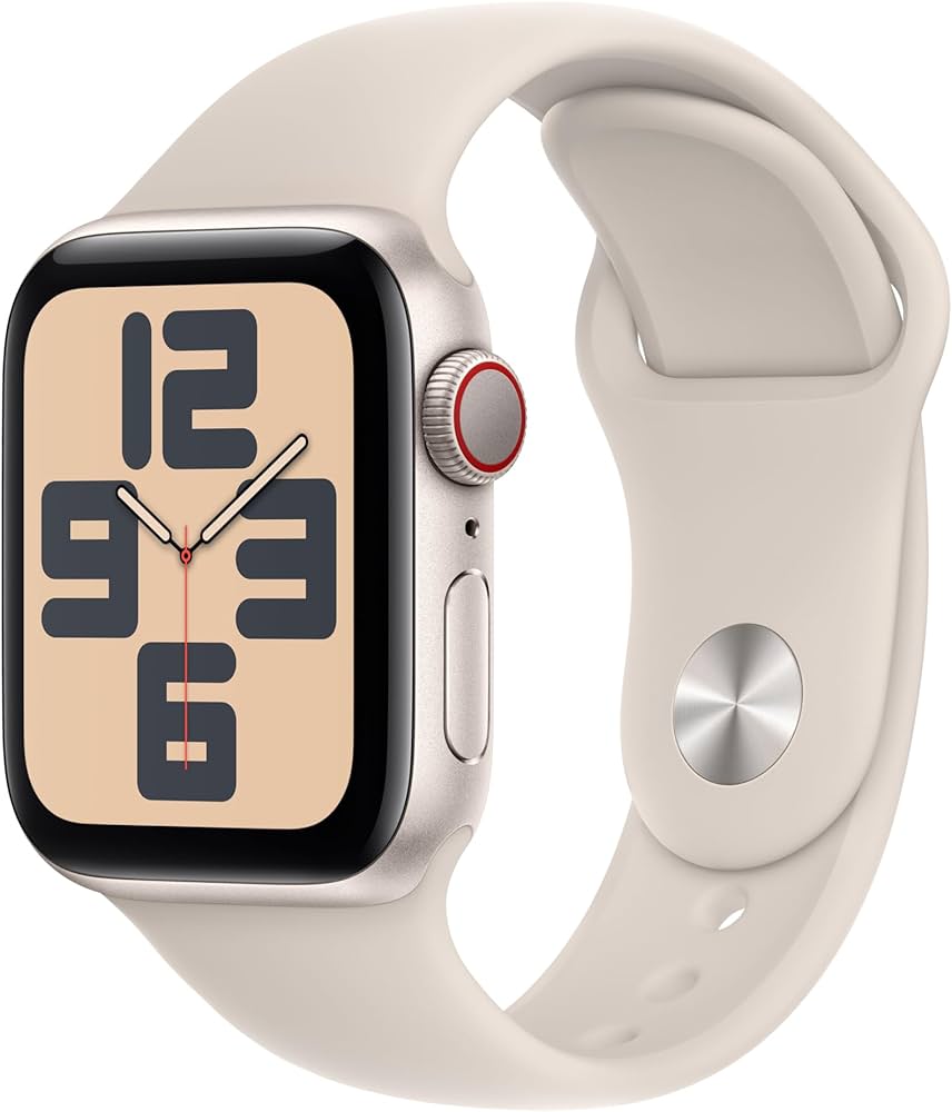 Apple Watch SE 2022 GPS+Cell 40mm Polarstern, 2. Generation, Aluminiumgehäuse, Sportarmband S | M, OVP. | Zustand: Gut