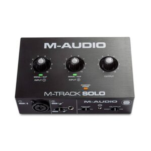 M-Audio M-Track Solo, 2-Kanal USB Audio Interface für Mac | PC, ideal für Solo-Künstler und Podcaster. | Zustand: Sehr Gut