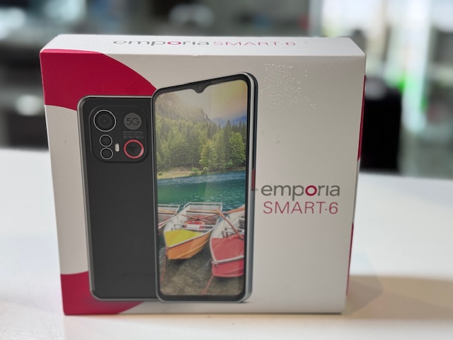 Emporia SMART.6, 5G Seniorenhandy, 128GB | 6GB, 50MP Triple-Kamera, SOS-Taste, Schwarz, Android 13 | SimLock: Frei | Zustand: Neu | Farbe: schwarz | Akku: 100%