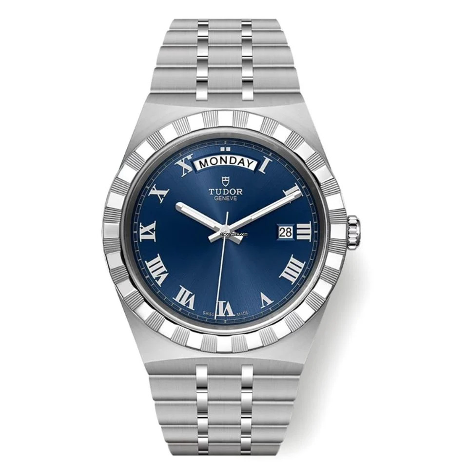 Tudor Royal Day-Date M28600, Blaues Zifferblatt, 41mm, Full Set mit Box, Papieren und Ersatzgliedern. | Zustand: Sehr Gut