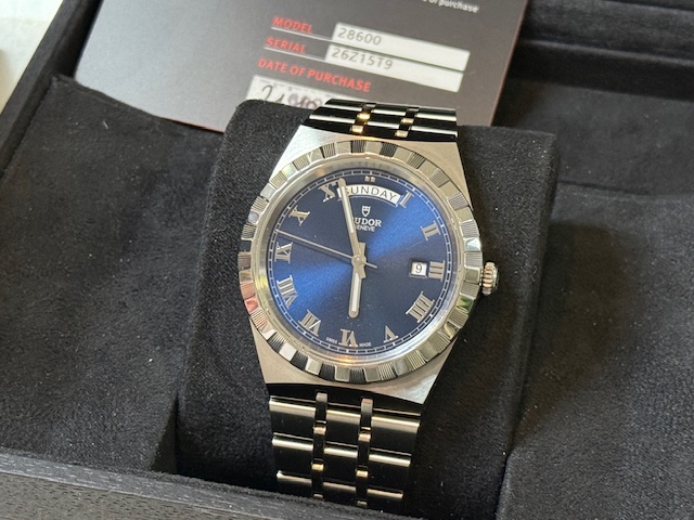 Tudor Royal Day-Date M28600, Blaues Zifferblatt, 41mm, Full Set mit Box, Papieren und Ersatzgliedern. | Zustand: Sehr Gut – Bild 2