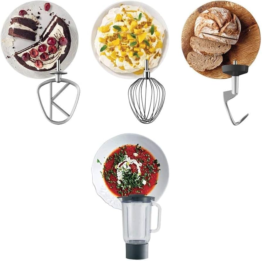 Kenwood Chef XL KVL4140S, 1200W Küchenmaschine mit 6,7L Edelstahl-Schüssel. Inkl. Standmixer und Schnitzler-Aufsatz. | Zustand: Neu – Bild 3