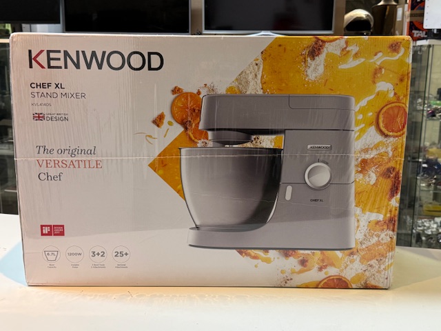 Kenwood Chef XL KVL4140S, 1200W Küchenmaschine mit 6,7L Edelstahl-Schüssel. Inkl. Standmixer und Schnitzler-Aufsatz. | Zustand: Neu – Bild 4