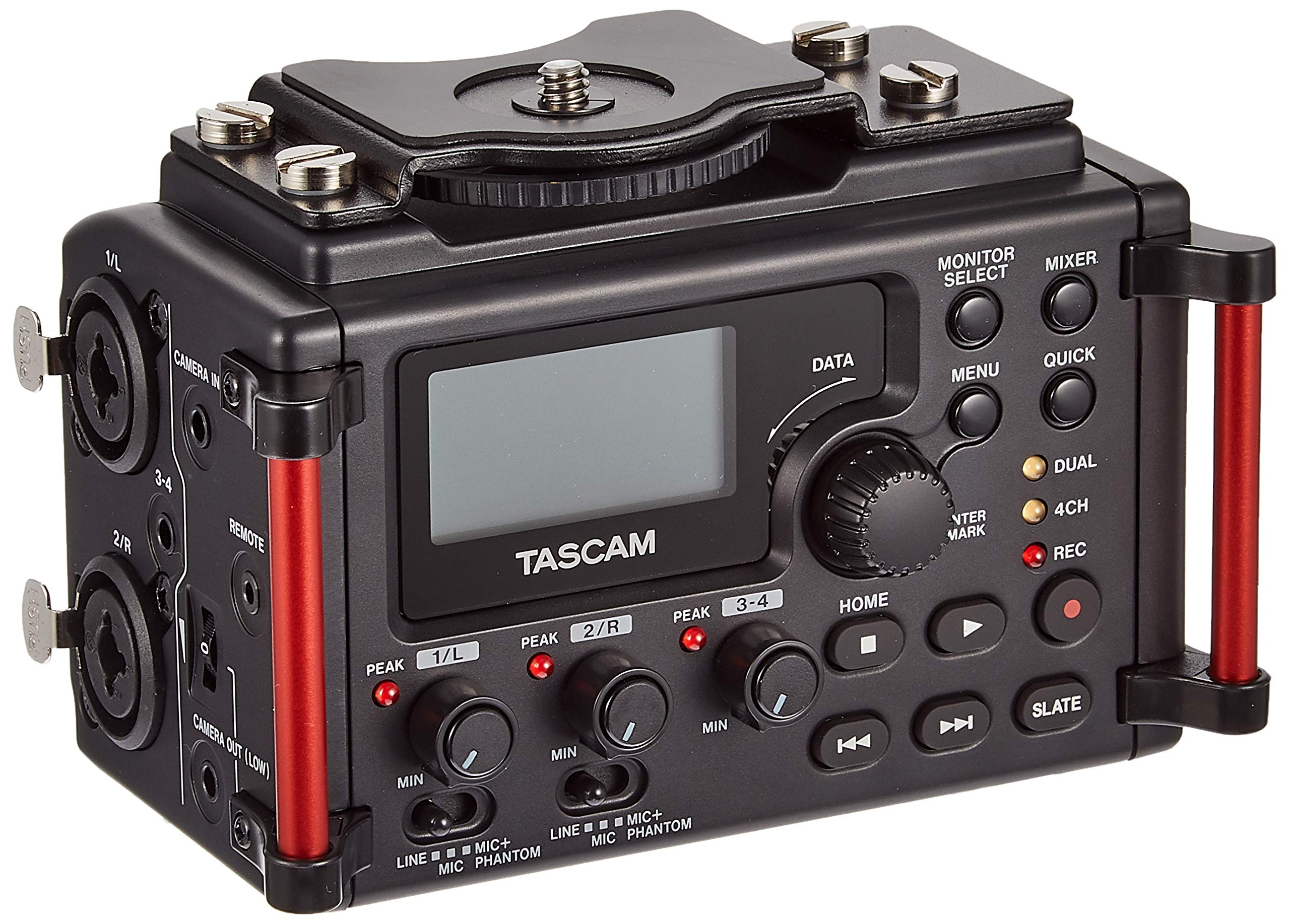 TASCAM DR-60D MKII 4-Spur-Feld-Recorder, 4-Spur-Feld-Recorder & Mixer für DSLR | Video. HDDA-Preamps, Dual Recording, inkl. Koffer. | Zustand: Gut