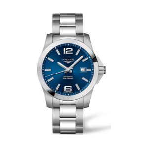 Longines Conquest Automatic L3.777.4.99.6, Herrenuhr 41mm, blaues Zifferblatt, mit Originalverpackung, Rechnung und Zubehör. | Zustand: Sehr Gut
