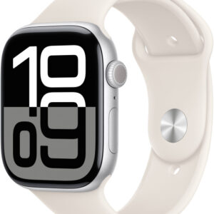 Apple Watch Series 10 GPS 42mm Silber, GPS, Silber, mit Ladekabel, leichte Kratzer, Batteriezustand 97% | Zustand: Gut