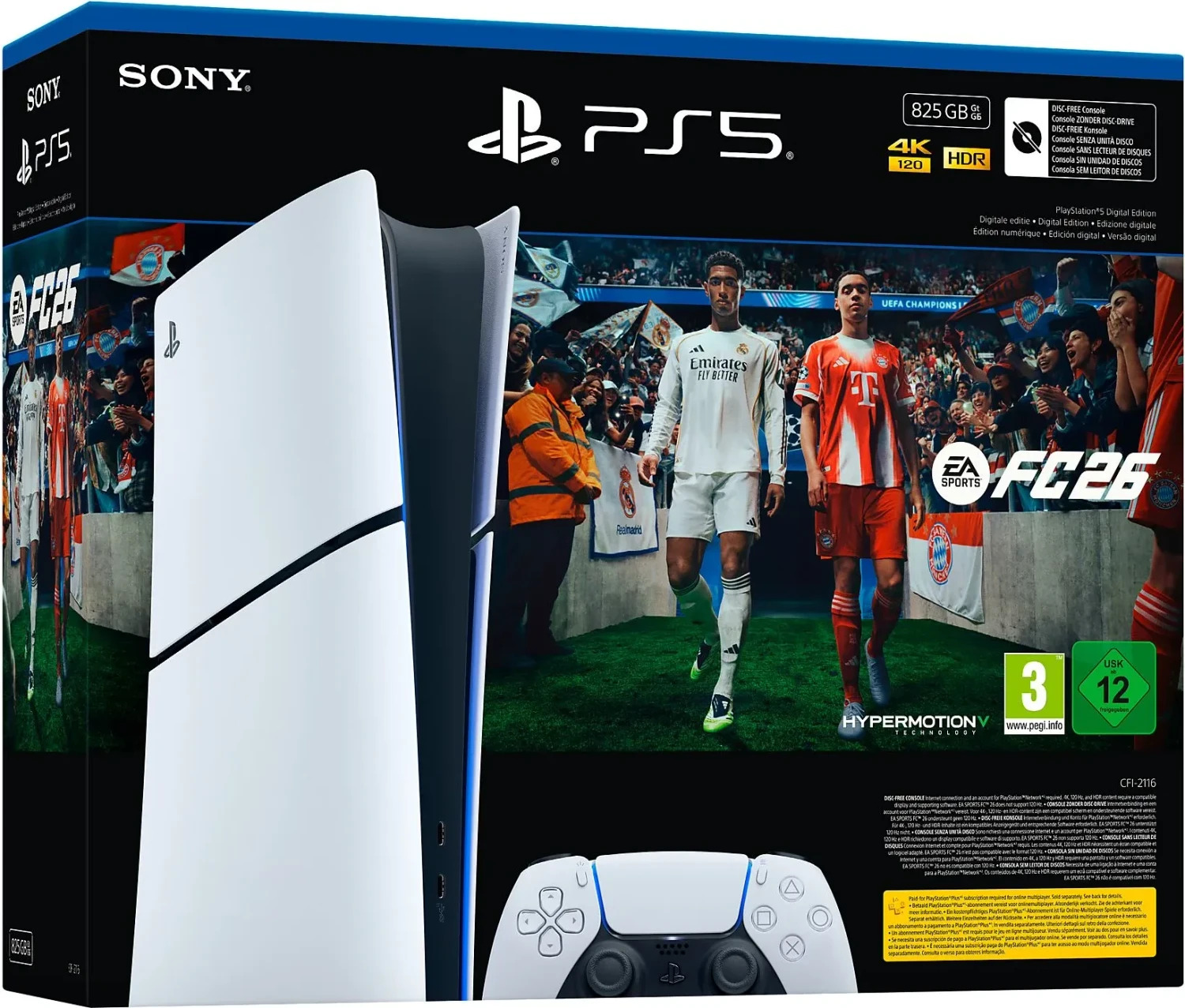 Sony PlayStation 5 Slim Digital Edition - 825GB EA Sports FC 26 Bundle weiß, Zustand: Neu | Farbe: weiss