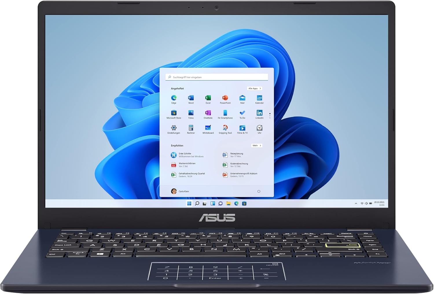ASUS Vivobook 14 L410M, Celeron N4020, 4GB RAM, 64GB eMMC, 14" FHD Display (1920x1080), QWERTZ-Tastatur, inkl. Ladegerät. | Zustand: Sehr Gut
