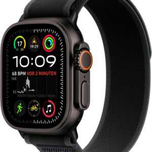 Apple Watch Ultra 2 LTE 49mm, OVP, Titan Schwarz Gehäuse, Trail Loop Schwarz M | L, Garantie bis 02.01.2026. | Zustand: Wie Neu