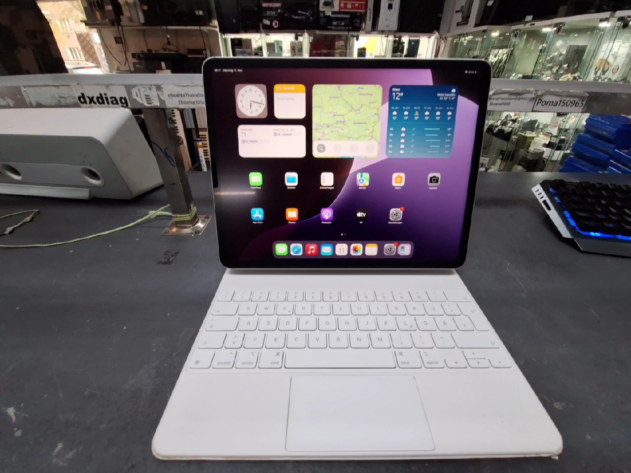 Apple iPad Pro 12.9" (6. Gen) M2, Wi-Fi + Cellular (mmWave), Liquid Retina XDR Display, inkl. Apple Magic Keyboard. Kaufdatum:märz 2024 | Zustand: Gut – Bild 2