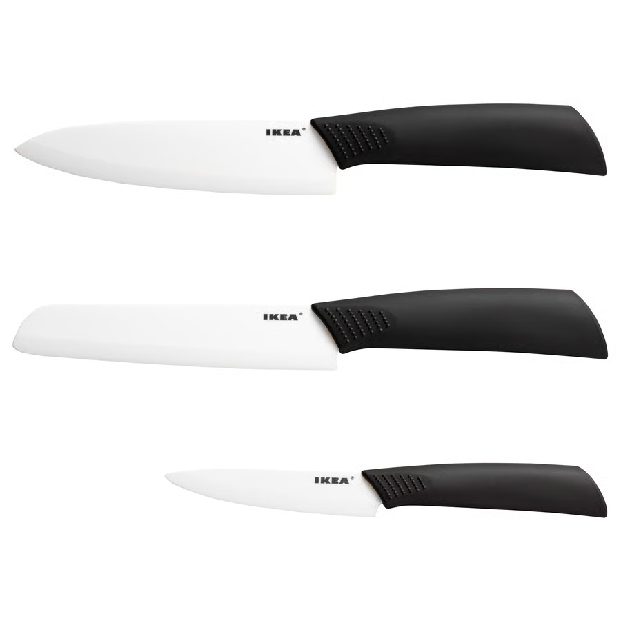Ikea Hackig 3er Messer Set, Keramikmesser-Set, neu und originalverpackt (ovp). | Zustand: Neu