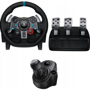 Logitech G29 Driving Force, Lenkrad mit Pedalen und Shifter für PS4 | PS3 | PC, Force Feedback, Lederbezug. | Zustand: Gut | Farbe: schwarz