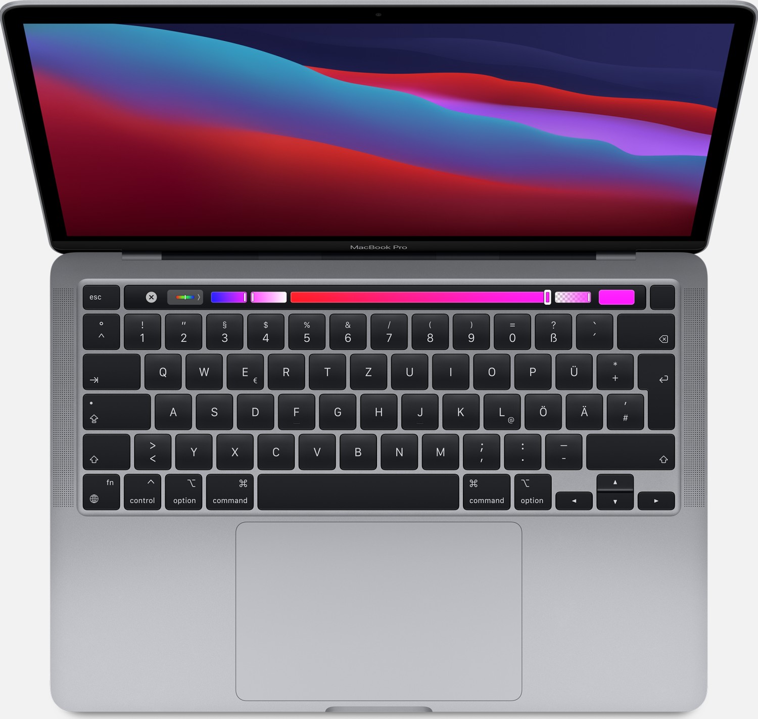 Apple MacBook Pro M2 13 Zoll 256GB DE, Modell 2022, 8GB RAM, Touch Bar, 39 Zyklen, inkl. Ladegerät | Zustand: Gut